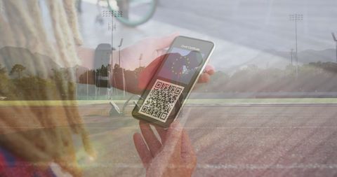 Covid Vaccination Passport Displayed on Smartphone with Sports Background - Download Free Stock Images Pikwizard.com