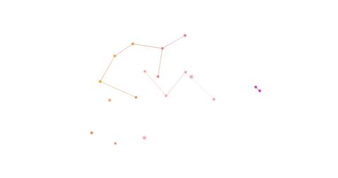 Abstract network lines on minimal white background