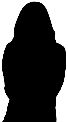 Transparent silhouette of businesswoman illustration