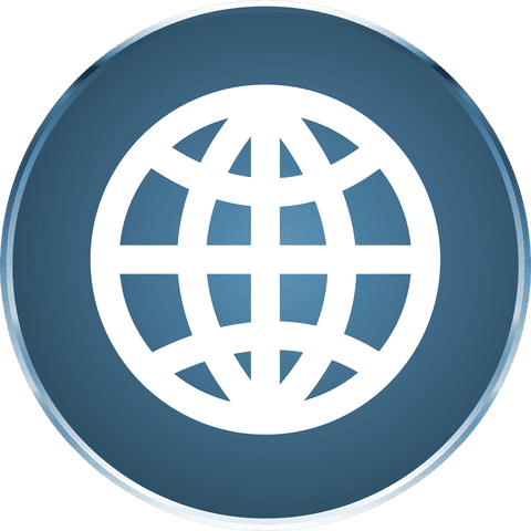 blue circle with globe icon on transparent background - Download Free Stock Videos Pikwizard.com