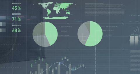 Digital Screen Displaying Business Analytics and Data Visualization - Download Free Stock Images Pikwizard.com