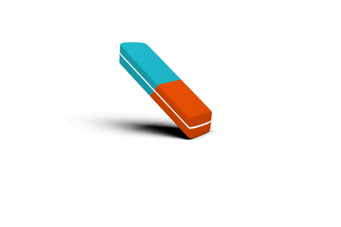 transparent eraser two-tone blue red design with perspective view - Download Free Stock Videos Pikwizard.com