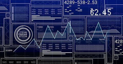 Digital Data Analytics Interface with Graphs and Numbers - Download Free Stock Images Pikwizard.com