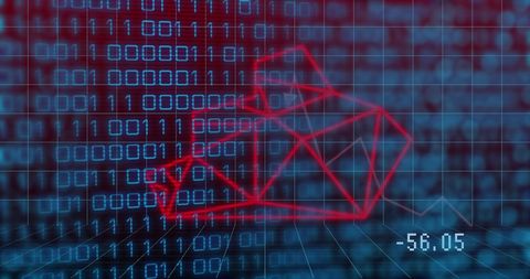 Binary Code with Abstract Geometric Structure in Digital Space - Download Free Stock Images Pikwizard.com