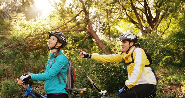 Friends Enjoying a Cycling Adventure in Nature - Download Free Stock Images Pikwizard.com