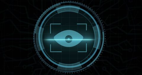 Digital Eye Security Interface Icon with Futuristic Design - Download Free Stock Images Pikwizard.com