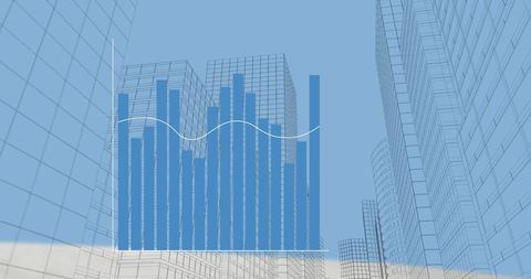 Abstract Financial Growth Graph with Urban Skyline - Download Free Stock Images Pikwizard.com
