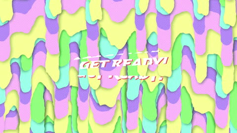 Colorful Abstract Get Ready Animation with Pastel Drips