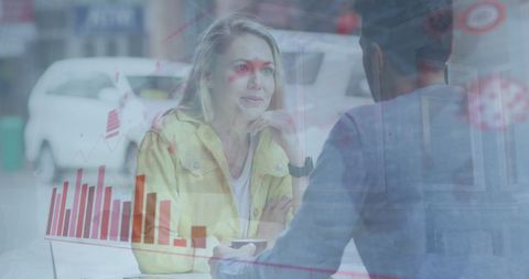 Business Meeting at Cafe: Colleagues Discussing Strategies