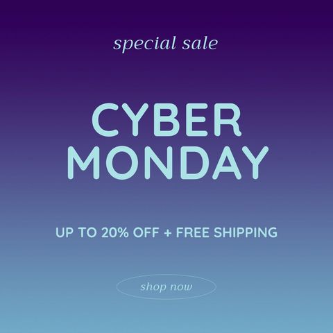 Cyber Monday Sale Promotion with Violet Blue Gradient Background - Download Free Stock Templates Pikwizard.com