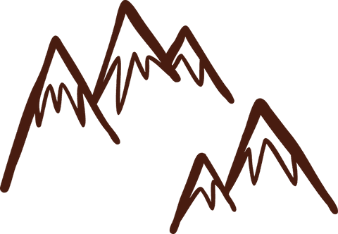 brown hand-drawn mountain peaks on transparent background - Download Free Stock Videos Pikwizard.com