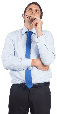 transparent businessman thinking expression isolated - Download Free Stock Videos Pikwizard.com