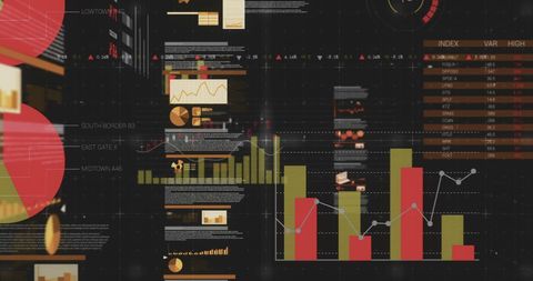 Advanced Financial Analysis with Digital Charts and Graphs - Download Free Stock Images Pikwizard.com
