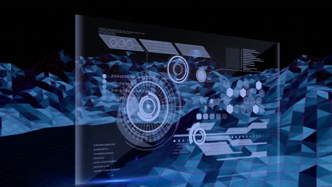 Futuristic Data on Virtual Screen in Metaverse