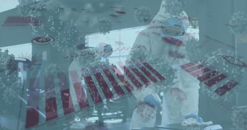 Biotechnology Experts Handling Virus Samples in High-tech Laboratory