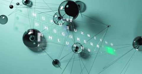 Futuristic Digital Interface with Data Spheres and Networking - Download Free Stock Images Pikwizard.com