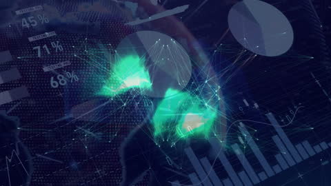 Global Network Connections with Data Analysis Overlay