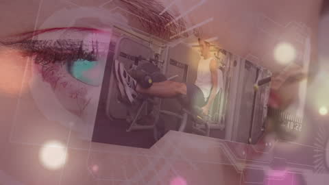 Digital Fitness Themes in Animated Icon Overlay