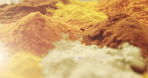 Vibrant Colorful Spice Patterns with Artistic CGI Effects
