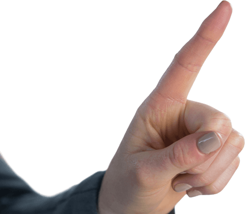 Female Hand Pointing Up Gesturing Transparency - Download Free Stock Videos Pikwizard.com