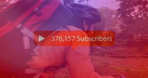 Video Influencer with Subscriber Growth Tracker on Forest Ride