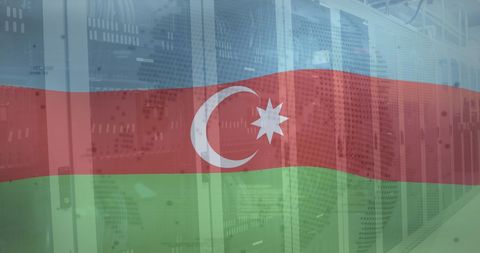 azerbaijan flag overlay on data center with digital coding theme - Download Free Stock Images Pikwizard.com