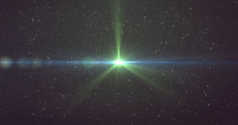 Glowing Green Light Over Starry Night Sky - Download Free Stock Images Pikwizard.com