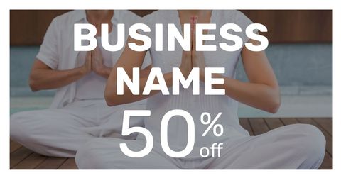 Yoga meditation promotion with tranquil focus for wellness