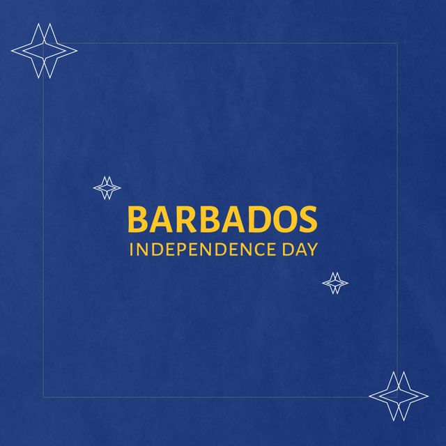 Barbados Independence Day Celebration Blue Background White Patterns - Download Free Stock Templates Pikwizard.com