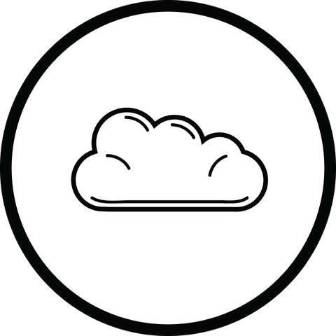 Minimalistic Cloud Icon on Transparent Vector Circle Background - Download Free Stock Videos Pikwizard.com