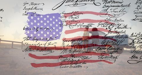 Patriotic beach getaway with african american couple