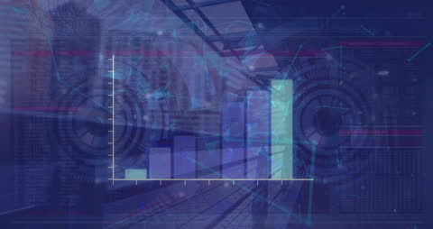 Futuristic Data Analytics and Network Connections over Urban Cityscape