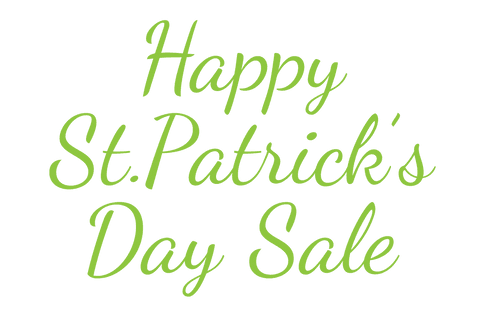 Happy St. Patrick's Day Sale Text with Transparent Background