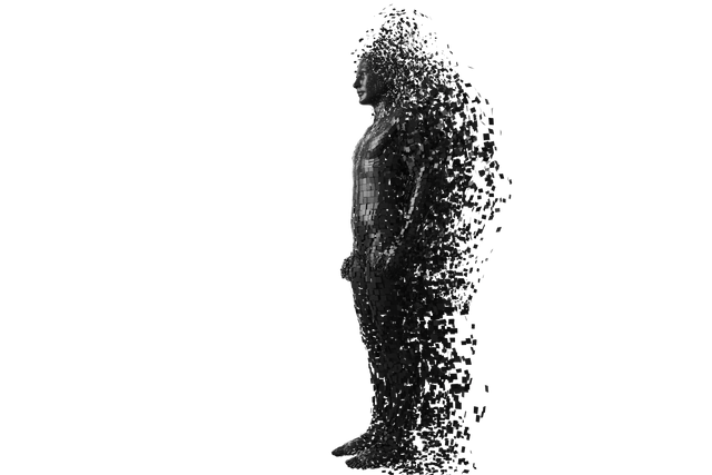 Transparent Digital Human Transforming into Data Particles - Download Free Stock Videos Pikwizard.com