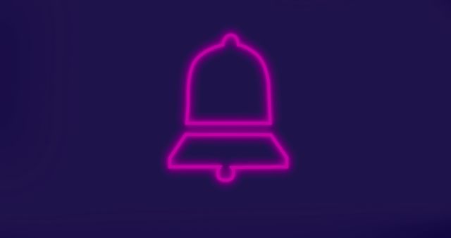 Neon Bell Icon Highlighting Digital Communication and Alerts - Download Free Stock Images Pikwizard.com