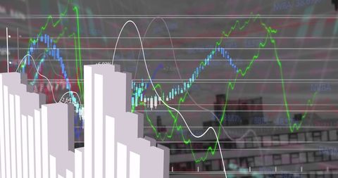 Digital Financial Market Analysis Over Cityscape Background - Download Free Stock Images Pikwizard.com