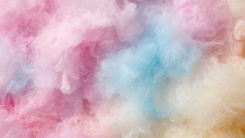 Pastel Cotton Candy Clouds Macro Texture Soft Pink Blue Fluffy Fiber Background