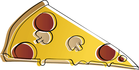 transparent vector art of pizza slice with toppings - Download Free Stock Videos Pikwizard.com