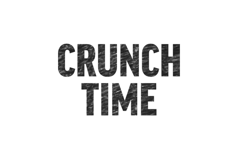 Crunch Time Text on Transparent Background for Branding
