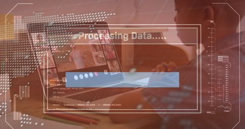 data processing interface in virtual schooling environment - Download Free Stock Images Pikwizard.com