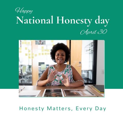 Celebrating National Honesty Day with African American Woman - Download Free Stock Templates Pikwizard.com