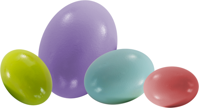 Transparent Multicolored Easter Eggs Close-Up Display - Download Free Stock Videos Pikwizard.com