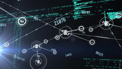 Connected Global Network Data Processing Visualization