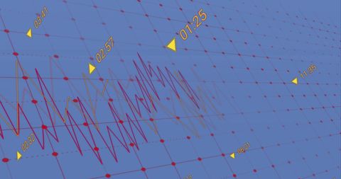 Analyzing Financial Data with Graph Points and Timeline - Download Free Stock Images Pikwizard.com