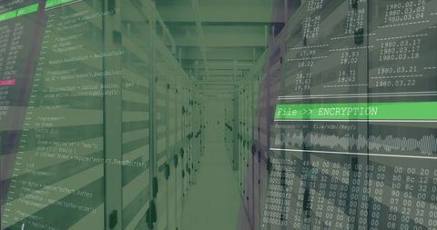 Innovative data encryption in modern data center corridor