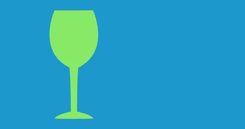 Minimalistic Wine Glass Silhouette on Blue Background - Download Free Stock Images Pikwizard.com