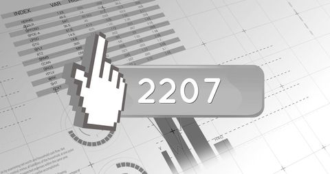 Finger Click Icon on Rising Data Analysis Graph Background - Download Free Stock Images Pikwizard.com