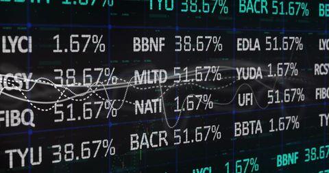 digital stock market trading display with financial data - Download Free Stock Images Pikwizard.com