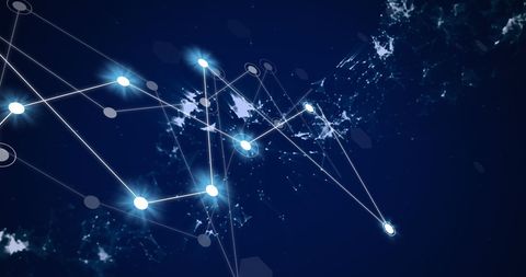 Digital Network Space with Glowing Connections - Download Free Stock Images Pikwizard.com