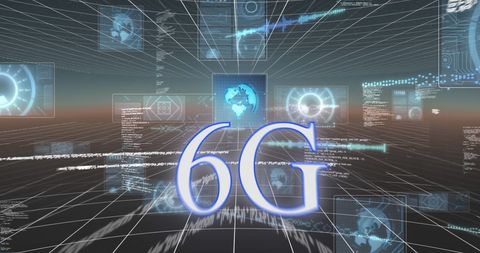 6G Technology Interface with Digital Data and Connections - Download Free Stock Images Pikwizard.com